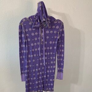 Munki Munki Lavender owl Hooded sleep dress- Size Small